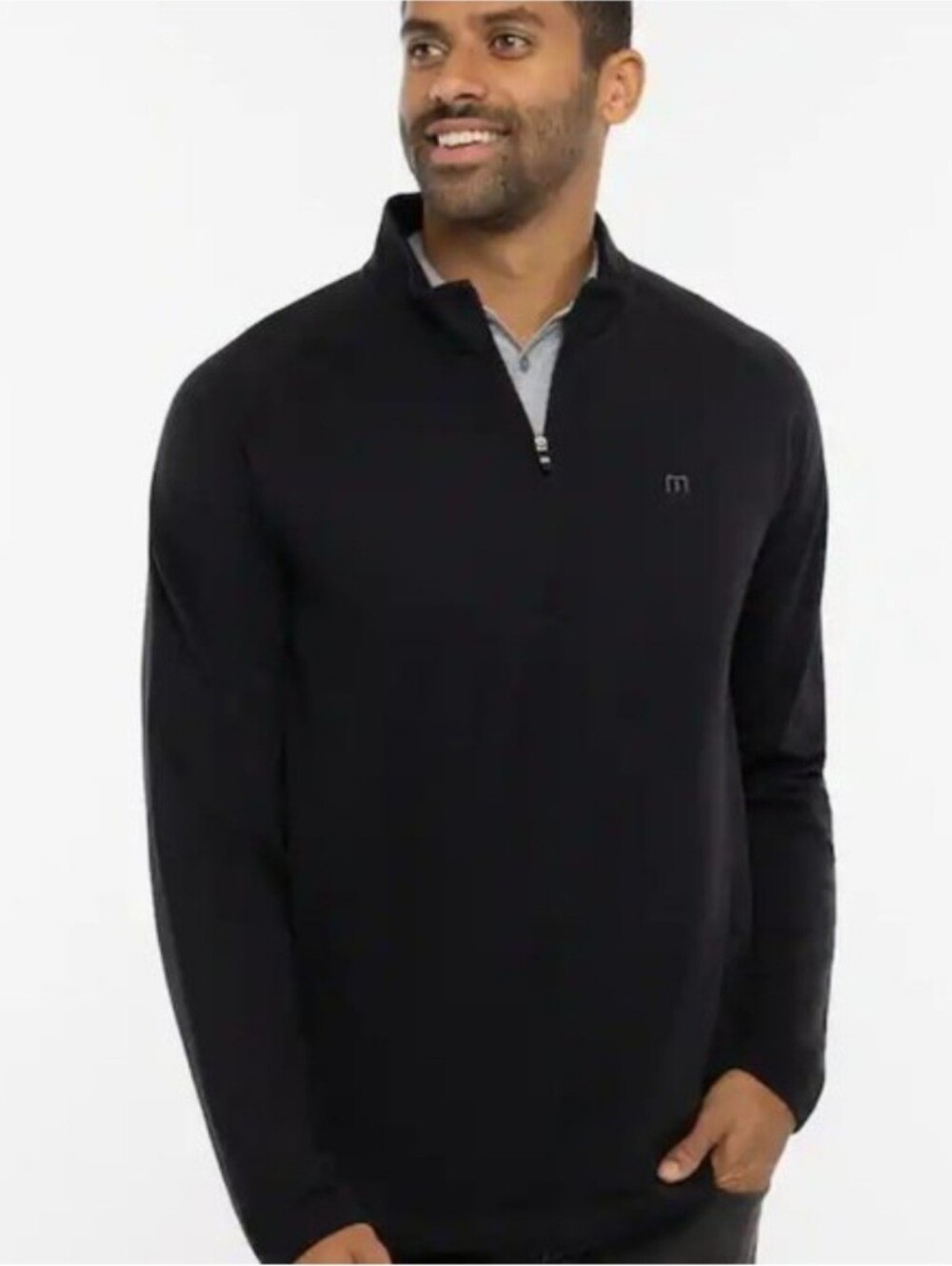 Travis Mathew Mens Upgraded Quarter Zip Pullover Black SMALL - NWT & NWOT